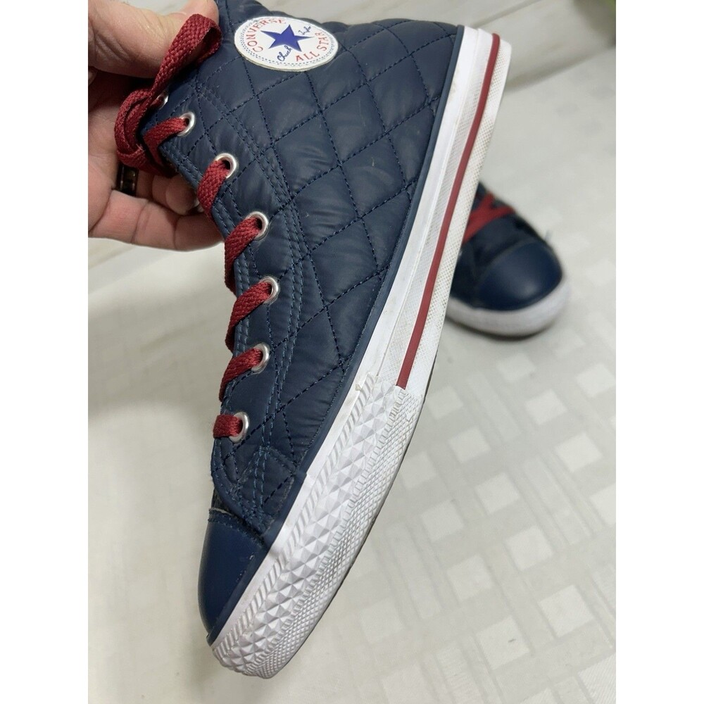 CONVERSE Chuck Taylor SIDE ZIP Blue QUILTED Junior Youth Size 6 Boy Girl Shoe - Picture 5 of 16